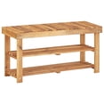 thumbnail image 1 of vidaXL Shoe Rack 90x32x46 cm Solid Acacia Wood, 1 of 4