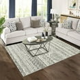 thumbnail image 2 of Homhougo 9x12 Large Boho Area Rug, Machine Washable Stain-Resistant, Low Pile, Non-Slip Distressed Geometric Carpet for Living Room Bedroom, Grey, 2 of 7