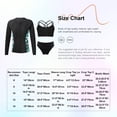 thumbnail image 7 of Zaldita Kids 3 Pieces Rash Guard Swimsuits Tankini Top Bikini Set UPF 50+ Beach Swimwear Bathing Suit Black 12, 7 of 7