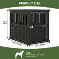thumbnail image 3 of Uforic 30" Plastic Dog Crate for Small and Medium Dogs, Indoor Dog Kennel with Door Latch and Hollow Ventilated Design, Furniture End Table, Black, 29.3"D x 15"W x 25.5"H, 3 of 9