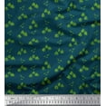 thumbnail image 1 of Soimoi Blue Modal Satin Fabric Elk & Deodar Cedar Tree Fabric Prints By Yard 42 Inch Wide, 1 of 3