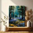 thumbnail image 6 of Bluebell Spring Forest Canvas Retro Country Farmhouse Nature Wall Art, 6 of 8
