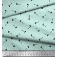 thumbnail image 3 of Soimoi Green Viscose Chiffon Fabric Axe Hardware Decor Fabric Printed Yard 42 Inch Wide, 3 of 3