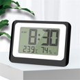 thumbnail image 2 of Digital Wall Clock Battery Operated with Backlight, LCD Digital Clock Large Display, Modern Wall Clocks for Living Room Decor, Alarm Clocks, 2 of 5
