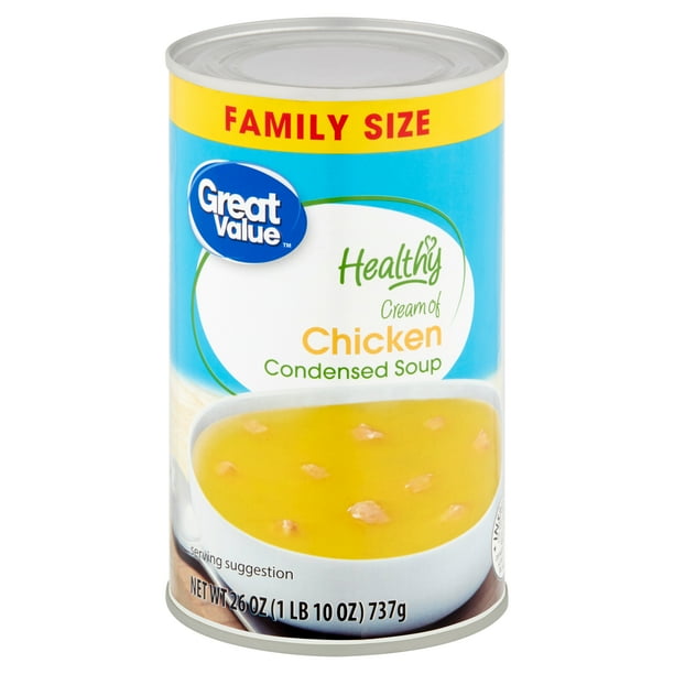 Great Value Healthy Cream Of Chicken Condensed Soup, Family Size, 26 oz