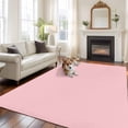 thumbnail image 3 of Pink Large Area Rugs for Bedroom Living Room, Soft Non Slip Carpet Bedside Rug, Farmhouse Pink Decor Rectangular Floor Cover Kitchen Accent Rug 5'x7' for Dining Room/Office, 3 of 9