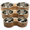 thumbnail image 6 of GF Pet Handmade Dog Bowl Feeder Mango Wood Elevated Removable Stainless Steel Insert for Small Medium Large Dogs, M, 6 of 6