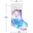 thumbnail image 2 of Coolnut 17.7 Inch Christmas Stockings, 1 PCS Drean Starry Sky Presonalized Large Stocking Sock for Family Holiday Xmas Party Decorations, 2 of 7