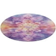thumbnail image 4 of Kaleidoscope Mandala Colorful Floral Boho Round Small Area Rug, Print Non Slip Washable Floor Mat, Soft Throw Rug for Living Room, Powder Room Entryway, Bathroom, Bedside, 4 of 6