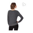 thumbnail image 2 of Aeropostale - Sudadera con cuello barco y calavera para mujer, gris, talla mediana, 2 of 3