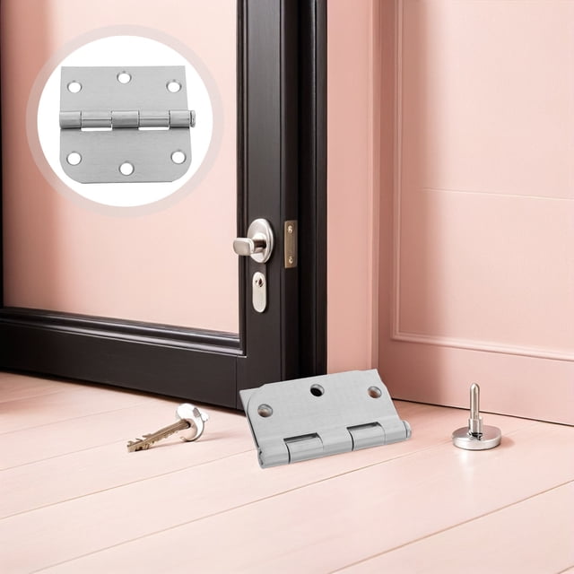 HAMPPLIES 3Ud Bisagras Plateadas Mate Para Puertas Interiores De Madera Con Instalación Fácil Y Operación Silenciosa