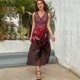 thumbnail image 5 of Vestido Largo Sin Mangas Para Mujer, Rose Traje Informal Para Cumpleaños, Verano, 5 of 5