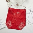 thumbnail image 4 of LowProfile Underwear Women High Waist Plus Size Transparent Seductive Lace High- Brief PantiesLowProfile RedLowProfile XL, 4 of 5