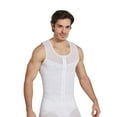 thumbnail image 5 of Lilgiuy Men's Buckle Adjustment Belly Shaper Corset Waist Corset Chest Belly Belt Stereotype Vest Invisible Breathable White,8 Fall Fashion for 2022 Spring Winter, 5 of 5
