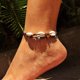 thumbnail image 2 of 10X Boho Tobilleras de Piedra de Concha de Mar Natural para Mujer Pulsera de Tobillo de Madera con Cuentas en la Pierna Cadena de Pie Tobillera Tobillera JoyeríA de Playa, 2 of 8