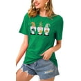 thumbnail image 3 of St. Patricks Day Shirt for Womens Cute Gnomes T-Shirt Shamrock Printed Shirts Short Sleeve Graphic Tees Tops, 3 of 6