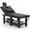 Black, variant on Artist hand Facial Spa Bed Stationary Massage Table Beauty Salon Tattoo Medical Treatment Bed Adjustable Backrest with Headrest(Black)