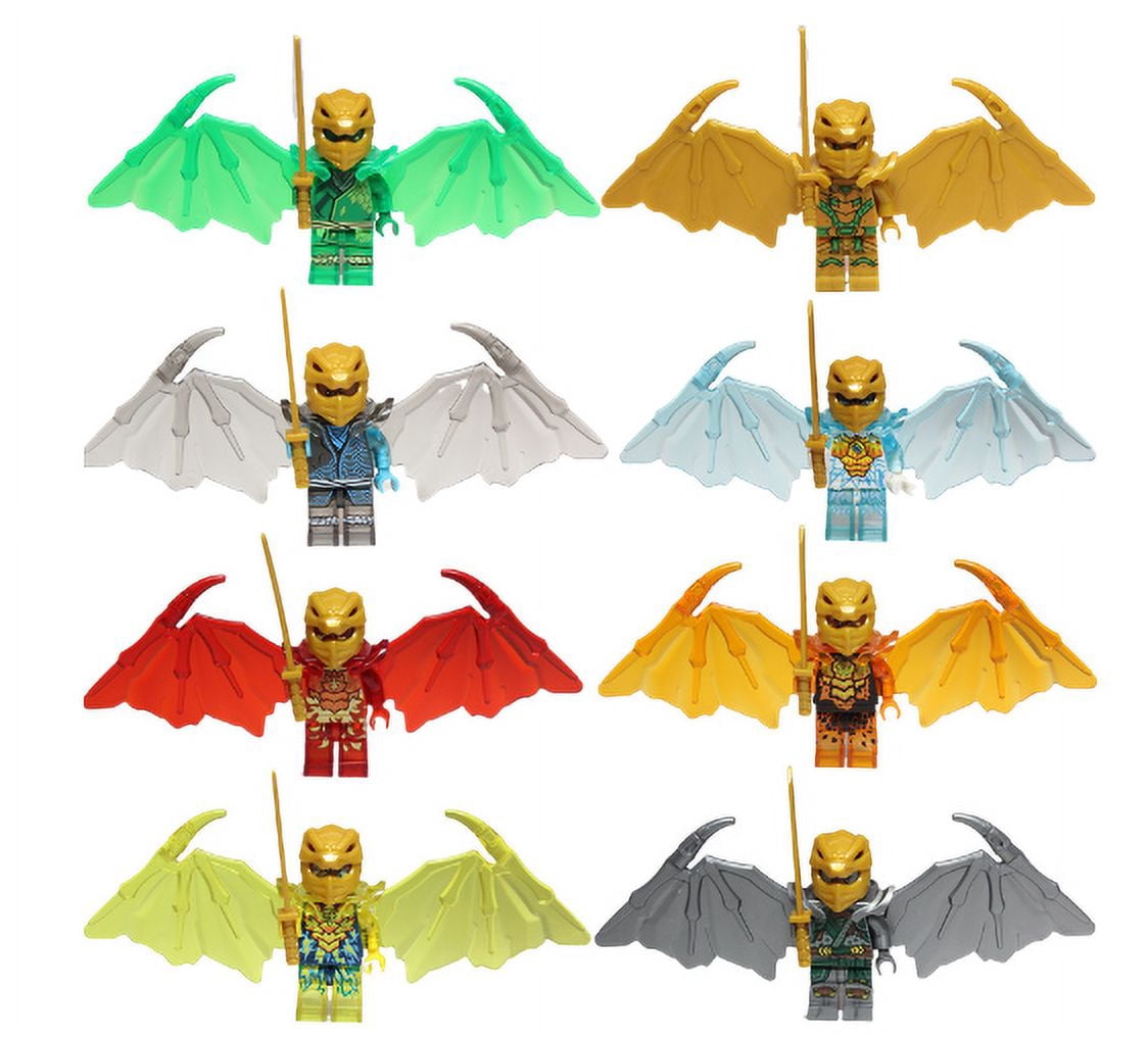 32PCS Ninja Action Figures Block Toys Set, 1.77 Inch Mini figures Building Block Collectible Toys for Boys, Ideal Gift for Birthday & Christmas