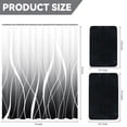 thumbnail image 3 of FRAMICS Ombre Black Shower Curtain Sets with Rugs, Waterproof Fabric Striped Gradient Bathroom Sets, 72" x 72", 3 of 10