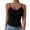 Black, variant on Women Built-in Bra Tank Tops Wirefree Solid Color V Neck Cami Top Sleeveless T Shirts Bras With Padded Cups Casual Daily Wear Bras