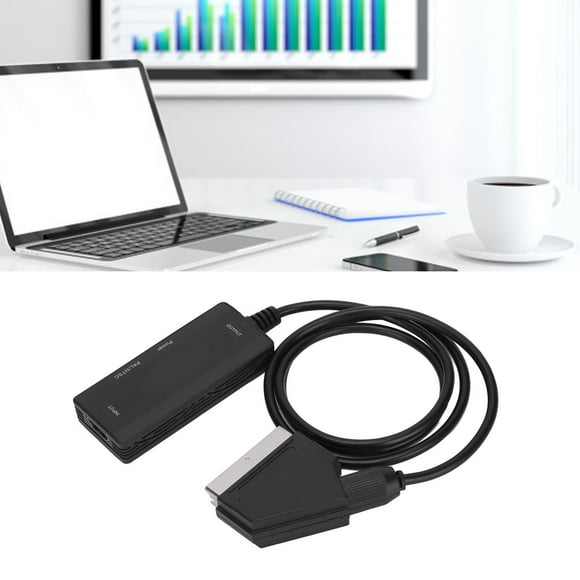 SCART Converter Cable,  AV Adapter 720P/1080P Stable  for VHS for DVD Players