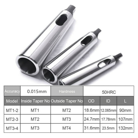 

Geege Lathe Milling Mt1-2 2-3 3-4 Arbor Morse Taper Reducing Adapter Drill Sleeve Set