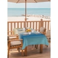 thumbnail image 2 of Outdoor Tablecloth with Umbrella Hole for Patio/Picnic/Party/Camping, Blue Beige Ombre Waterproof Table Cloth Rectangle Table Cover Washable, Contemporary Art Abstract Aesthetics (60"x 102"), 2 of 8