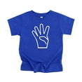 thumbnail image 4 of Four Hand 4th Birthday Shirt for Boys and Girls Unisex Age 4 T-Shirt for Kids Vintage Royal Shirt 3T, 4 of 5