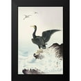 thumbnail image 2 of Koson, Ohara 13x18 Black Modern Framed Museum Art Print Titled - Red mask cormorant on rock, 2 of 5