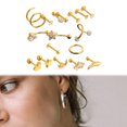 thumbnail image 4 of Dalazy 17 Pcs Boucles d'Oreilles en Acier Inoxydable Bijoux Nez Or 1ensemble, 4 of 6
