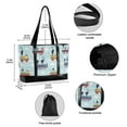 thumbnail image 2 of FORMRS Canvas Laptop Tote Bag for Women with 15.6" Computer Compartments Shoulder Handbag, Colorful Trains, 2 of 7