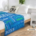 thumbnail image 5 of Personalized Blanket for Kids Adults Personalized Name Blanket Custom Blanket with Name Gift for Christmas Birthday Valentines Day (Color 10), 5 of 5