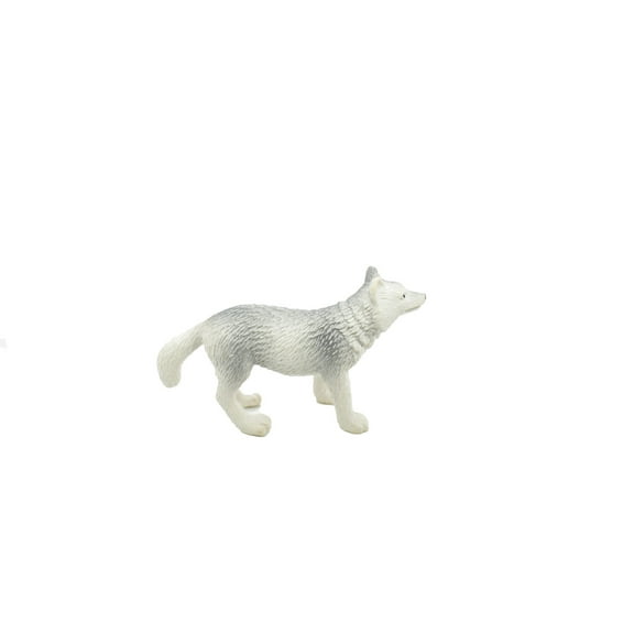 Fox, Arctic, White, Very Nice Plastic Animal, Educational, Toy, Kids, Realistic Figure, Lifelike Model, Figurine, Replica, Gift, 3" OK21 B618