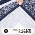 thumbnail image 6 of Findosom 3pcs Bathroom Rugs Set with U-Shaped Mat, Non Slip, Quick Drying, Ultra Soft and Water Absorbent Bath Rug Mat Carpet Machine Washable 20"x32"+20"x59"+U Shape 20"x24" Navy, 6 of 7