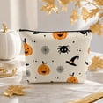 thumbnail image 3 of Halloween Zipper Cosmetic Bag Multi Patterns Spooky Makeup Pouch Reusable Canvas Travel Storage Bag For Makeup Toiletries Small Accessories, 3 of 7