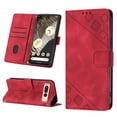 thumbnail image 1 of Compatible with Google Pixel 7 Pro Classic Embossed PU Leather Case with Card Holder Shockproof Cover, 1 of 5
