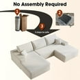 thumbnail image 5 of CKEASEAN 107" U-Shaped Modern Modular Sectional Sofa with Left Facing Chaise & Ottoman, Oversized Corduroy Boneless Couches with Deep Seat, Comfy Cloud Couch for Living Room,No Assembly Require, 5 of 11