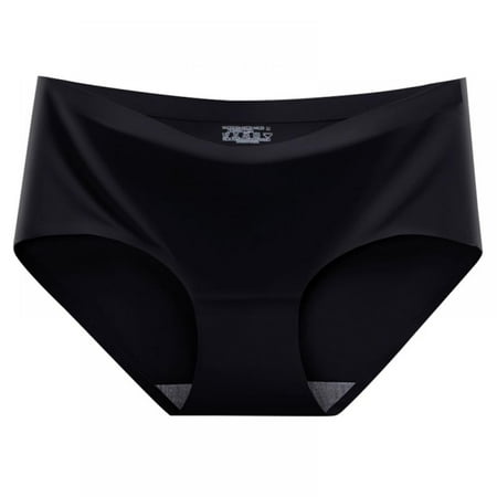 

KOERIM Womens Seamless Panties Ice Silk Soft Underwear Plus Size Bikini Panty Breathable Hipster Stretch Underpants