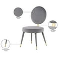 thumbnail image 2 of Meridian Furniture Brandy Grey Velvet Dining Chair, 2 of 6