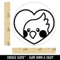 thumbnail image 2 of Cockatiel Bird Inside of Heart Self-Inking Rubber Stamp Ink Stamper - Black Ink - Small 3/4 Inch, 2 of 7