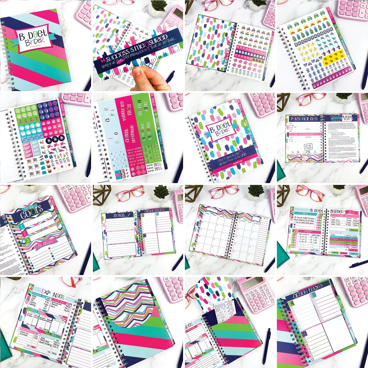 Budget Binder™ 12-Month Budget Planner and Finance Organizer with 354 Stickers, Non-Dated Monthly Bill Tracker by Denise Albright