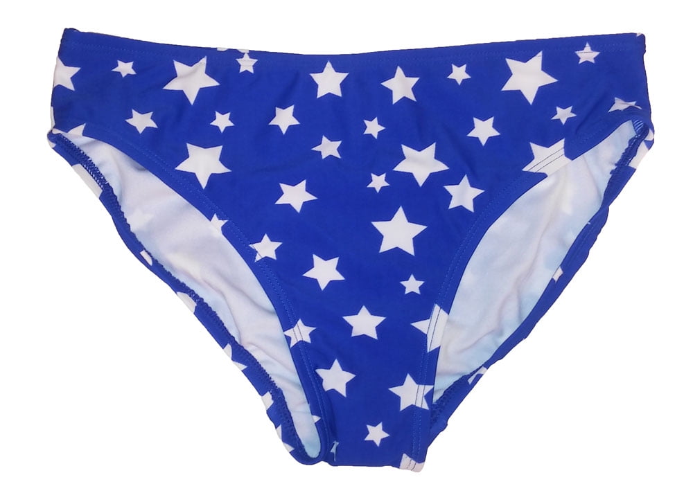 SO SO Junior Girls Swim Separates Bikini Bottom Blue/White Stars XL
