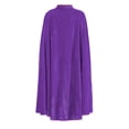 thumbnail image 5 of Women's Vintage Medieval Cloak Stand Collar Velvet Gold Trim Renaissance Cape for Adult, 5 of 5
