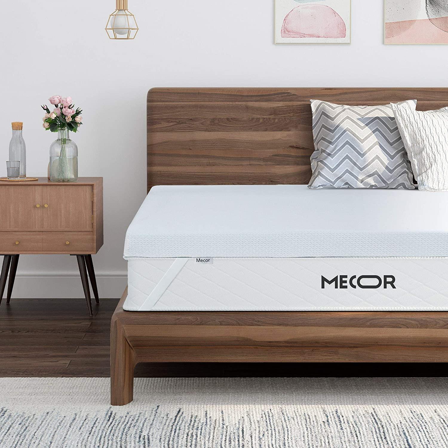 BaytoCare 3 Inch Cal King Memory Foam Mattress Topper with Free Tencel