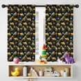 thumbnail image 5 of Blackout Kids Curtains,Cartoon Construction Vehicles Clouds Black Pattern Childrens Insulated Curtains Set Of 2,Bedroom Essentials,Toddler Room Decor 42"x54", 5 of 5