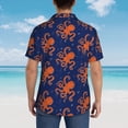 thumbnail image 3 of Lsque Octopus pattern Hawaiian Shirt for Men, Unisex Summer Beach Casual Short Sleeve Button Down Shirts-Medium, 3 of 9