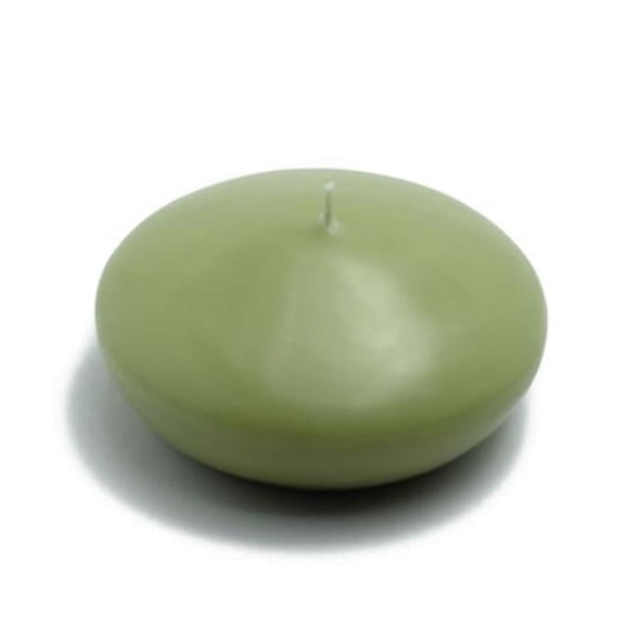 Jeco CFZ-087-8 4 in. Sage Floating Candles, Green - 24 Piece
