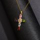 thumbnail image 1 of Collar de cruz de oro para mujer – Collar con colgante hecho a mano, joyería hipoalergénica regalos collares de cruz de circonita, 1 of 5