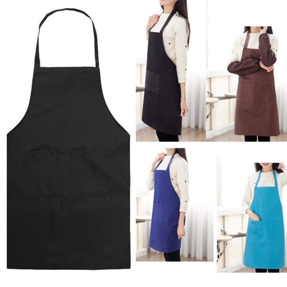 Womens Tabard Apron With Pocket Ladies Big Kitchen Cleaning Chef Tabbard Top 