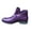 Purple, variant on Womens Shoes Ankle Boots Retro Solid Color Low Heel Zipper Fashion Short Leather Boots Basic Clothes